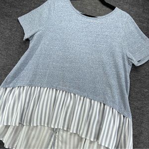 Umgee + Pull On Blouse Ruffle Hem